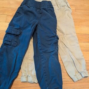 2pk Boys Cargo / Twill Pants - Navy and Khaki